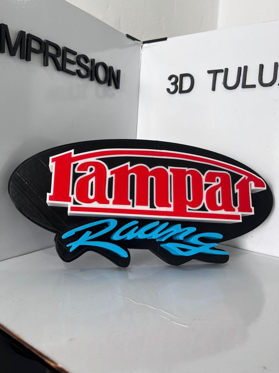 Letrero 3D personalizado con logo, fabricado con impresión 3D
